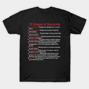 10 Stages of Genocide - Human Rights, Abolish Ice, Close the Camps T-Shirt